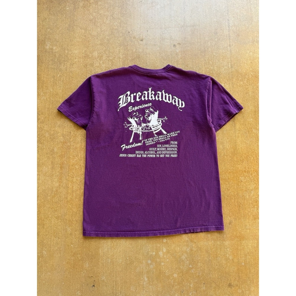 VTG Y2K BreakAway Experience Victory World Out Reach Church Jesus God T-Shirt L